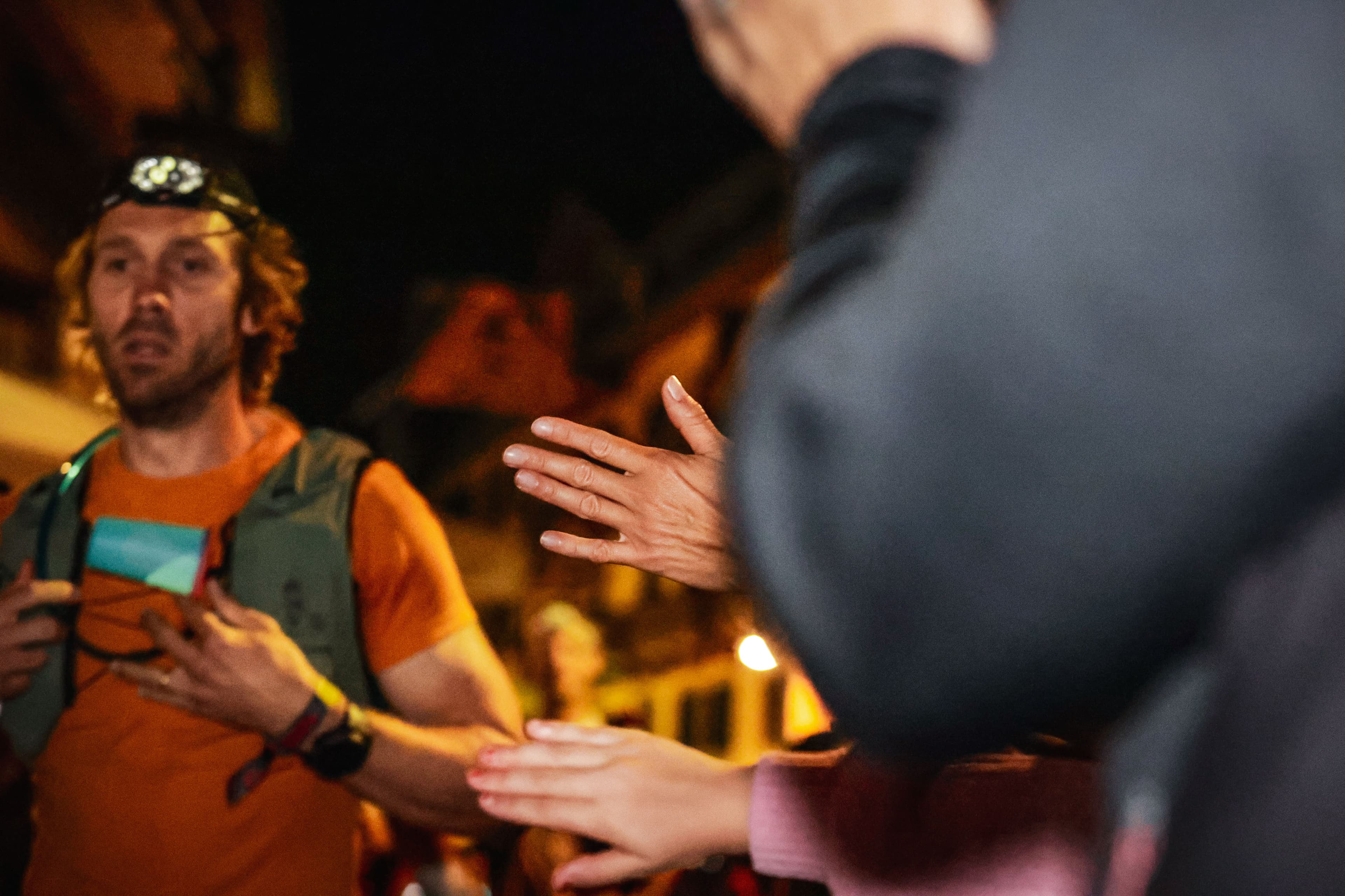 Crossing the finish line at an ultramarathon